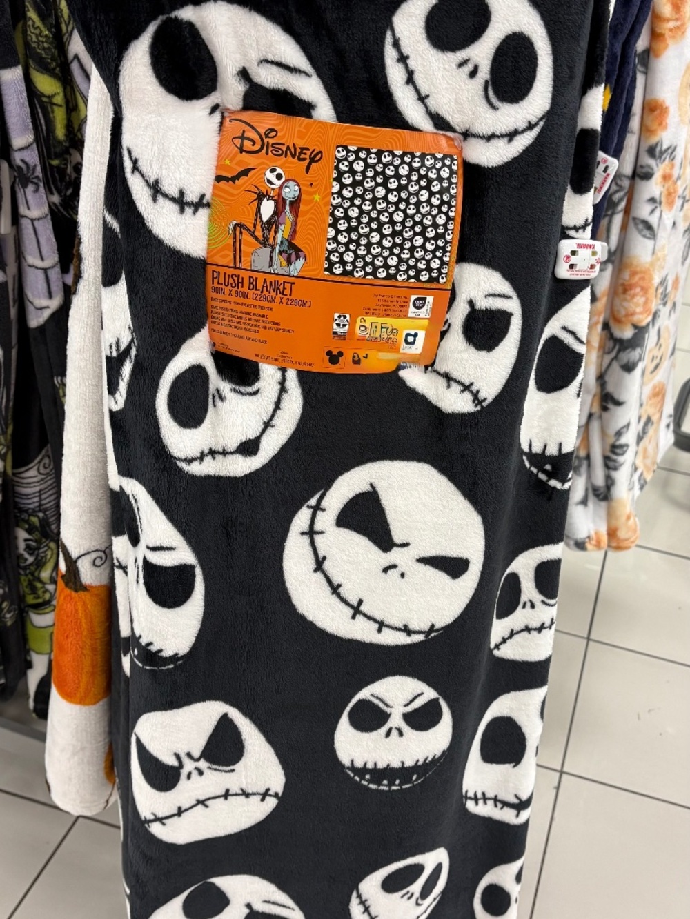HUGE The Nightmare Before Christmas Plush Queen Throw Blanket